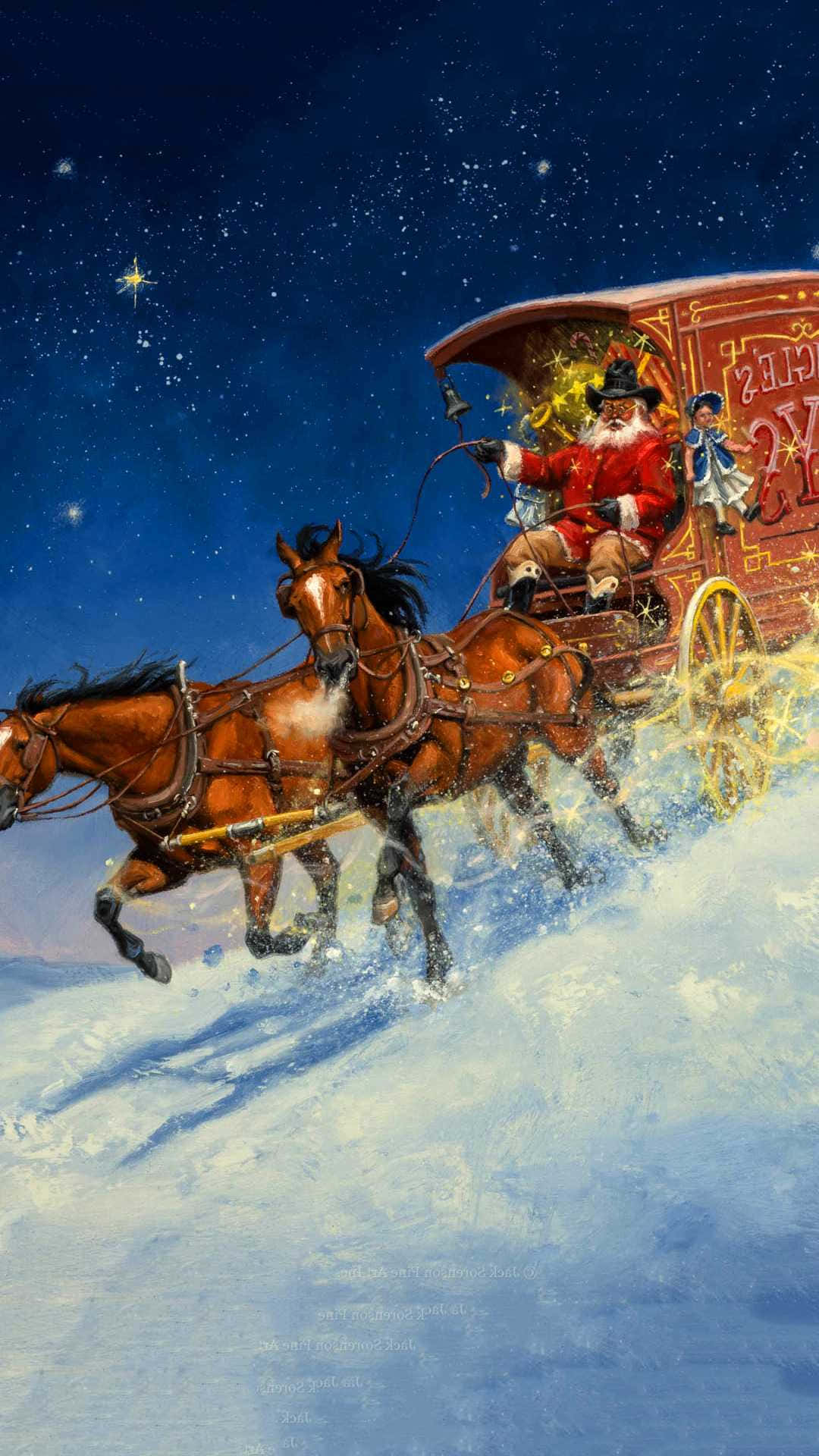 Celebrate Cowboy Christmas Make Memories Last Wallpaper