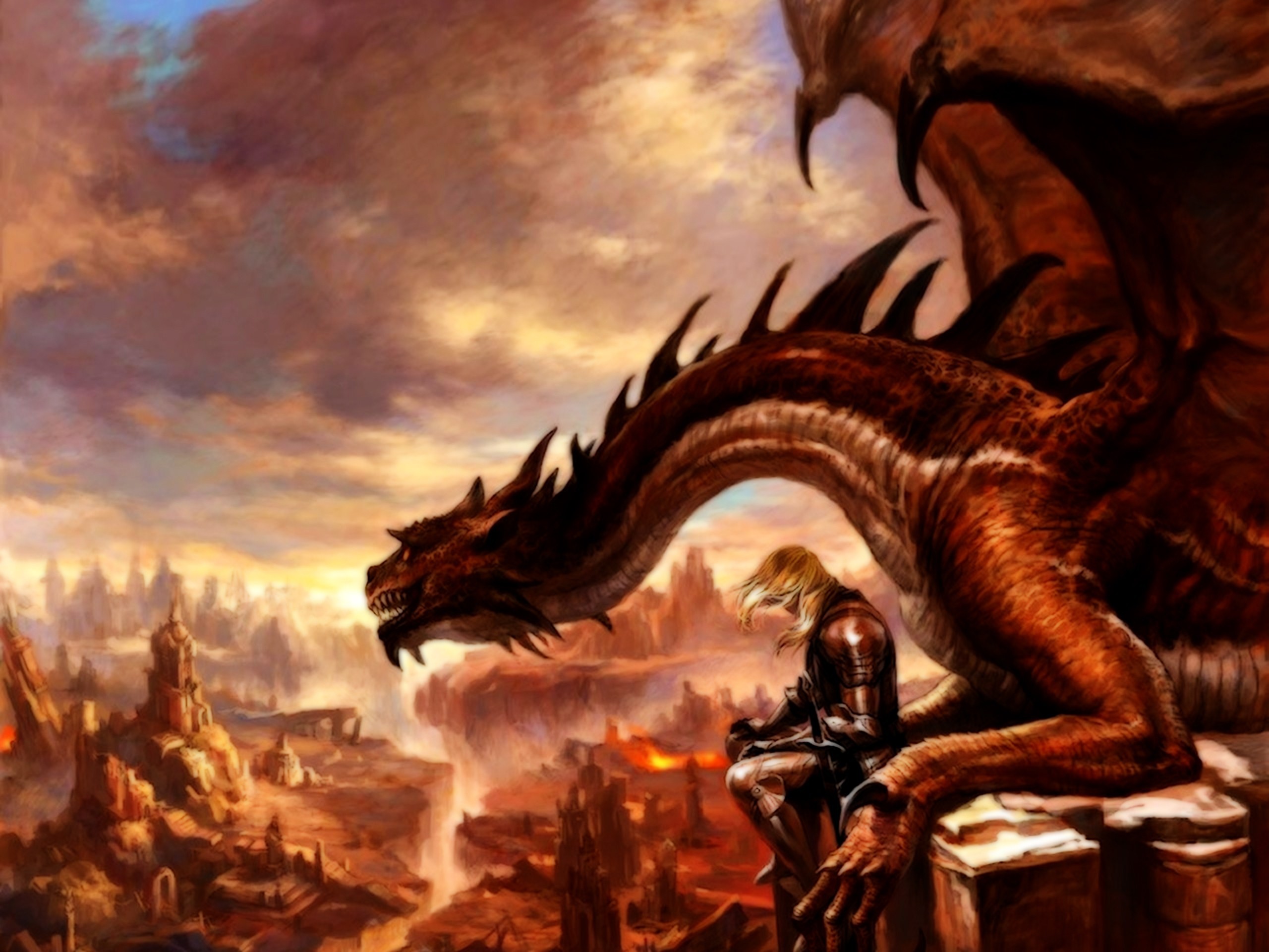 Dragons Fantasy Wallpaper Art Artwork
