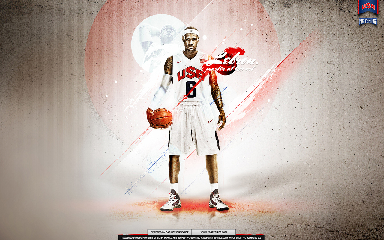 Lebron James Team Usa Posterizes Nba Wallpaper Basketball