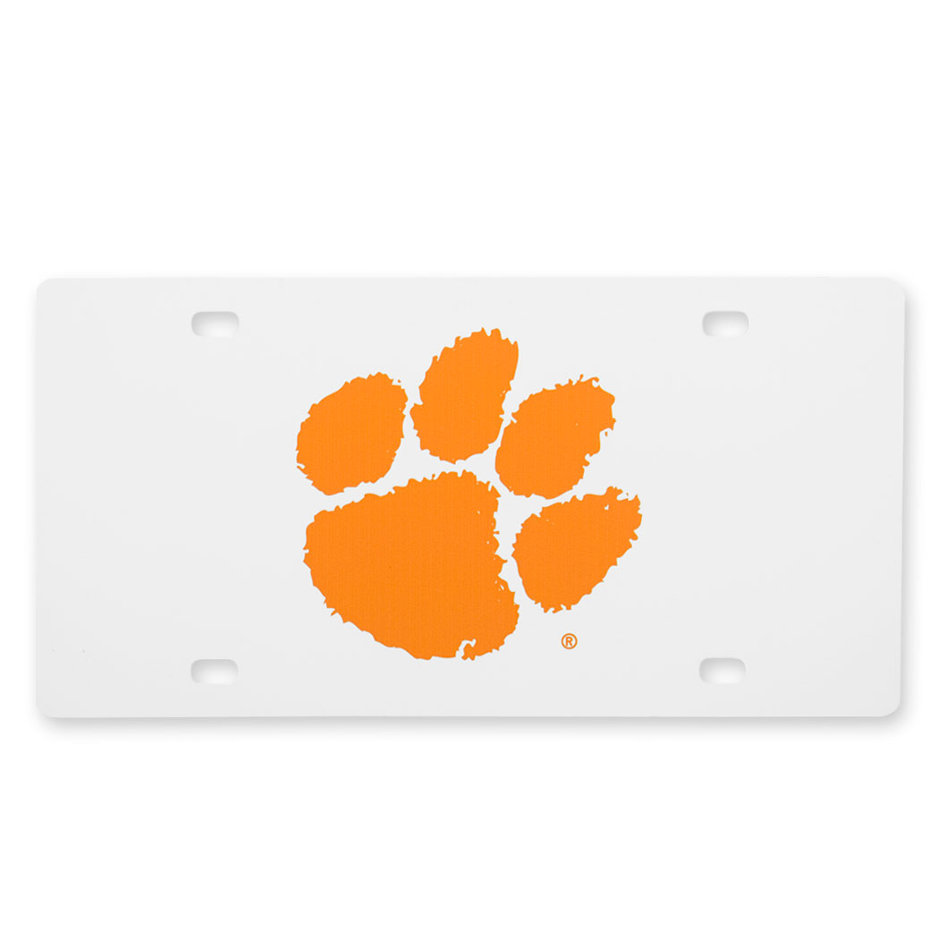 Items Clemson Auto License Tags Tigers Paw Tag