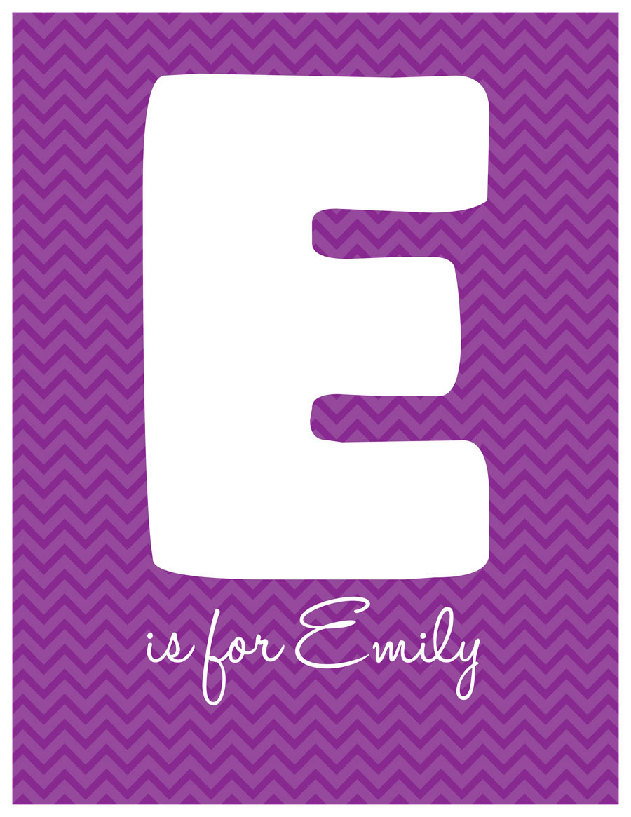 Items Similar To E Is For Emily Baby S Name Colorful Fun Nursery