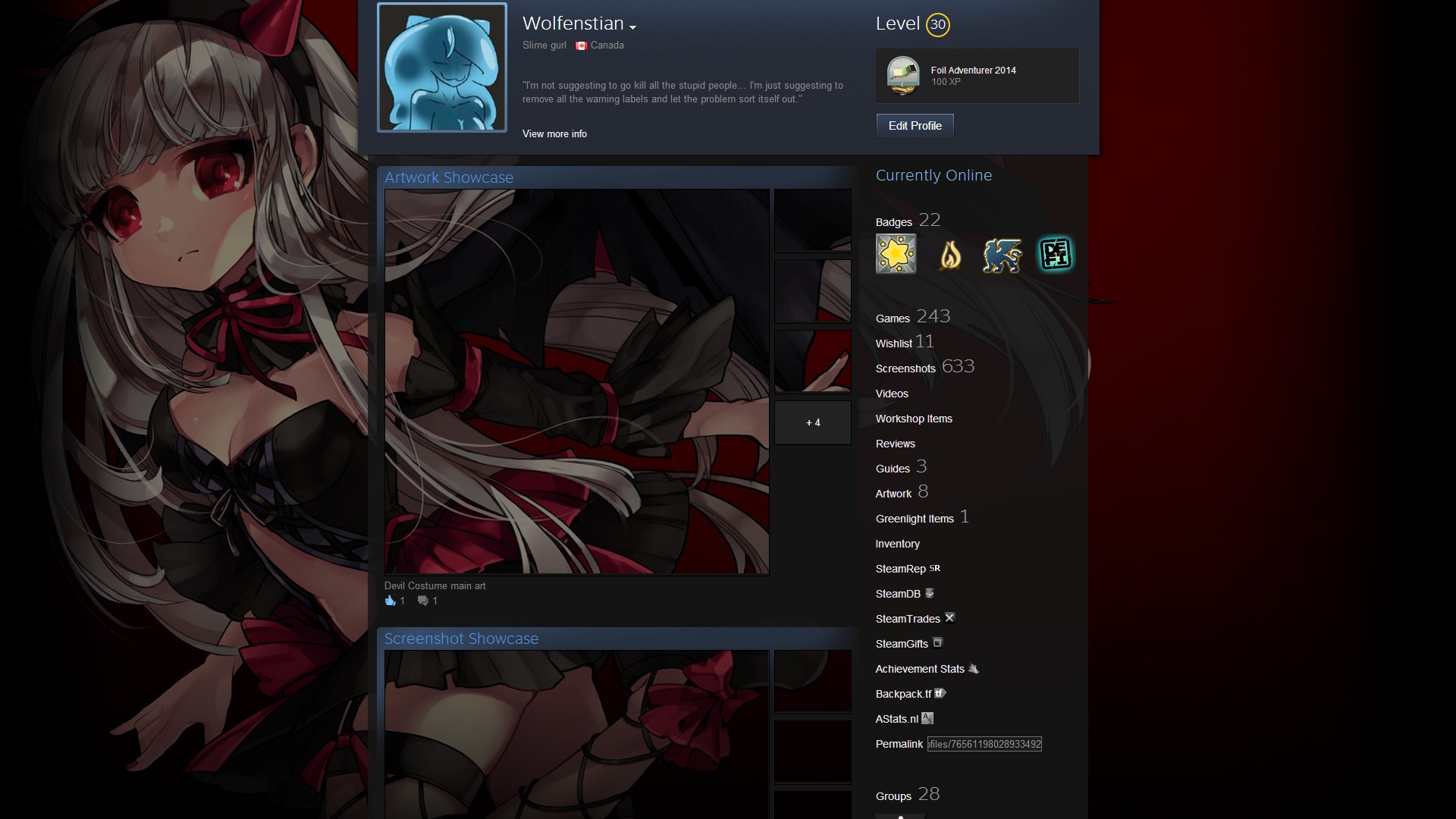 steam profile