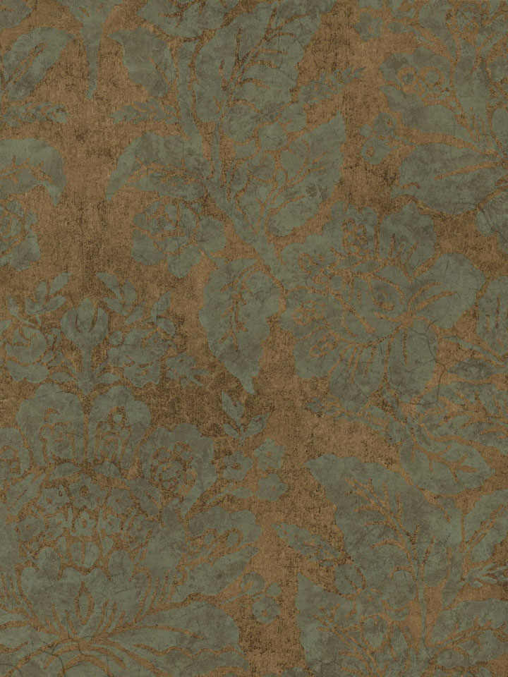 Copper Bohemian Damask Wallpaper Textures