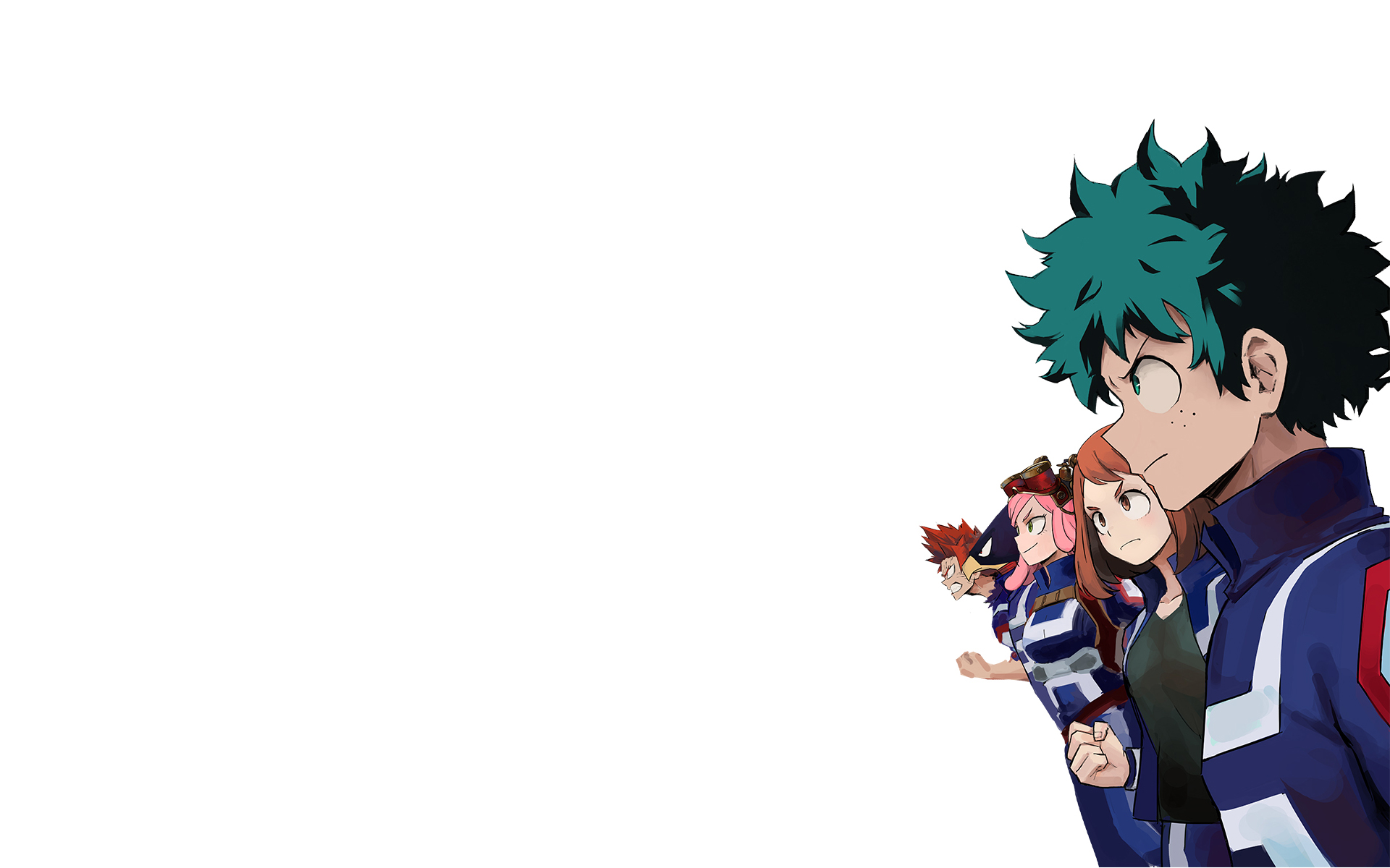Eijiro Kirishima Fumikage Tokoyami Ochaco Uraraka Mei Hatsume Wallpaper