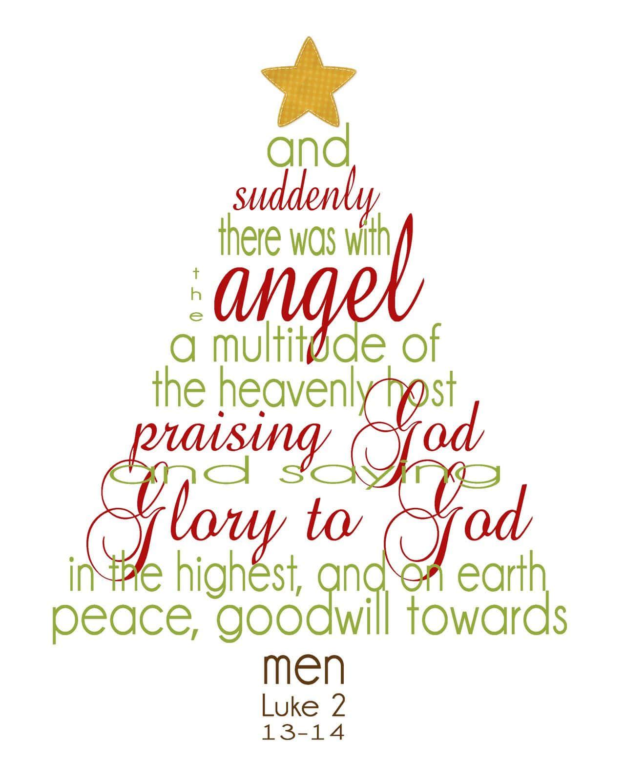Christmas Scripture Tree Wallpaper