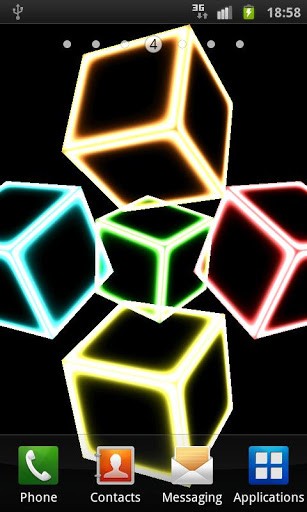 Neon Cube 3d Live Wallpaper App For Android
