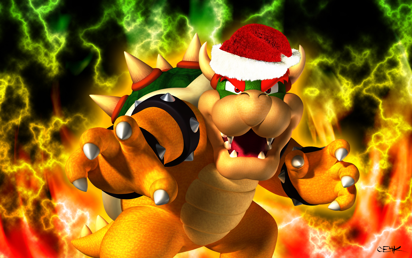 Bowser Wallpaper Christmas Version By Master Cehk On