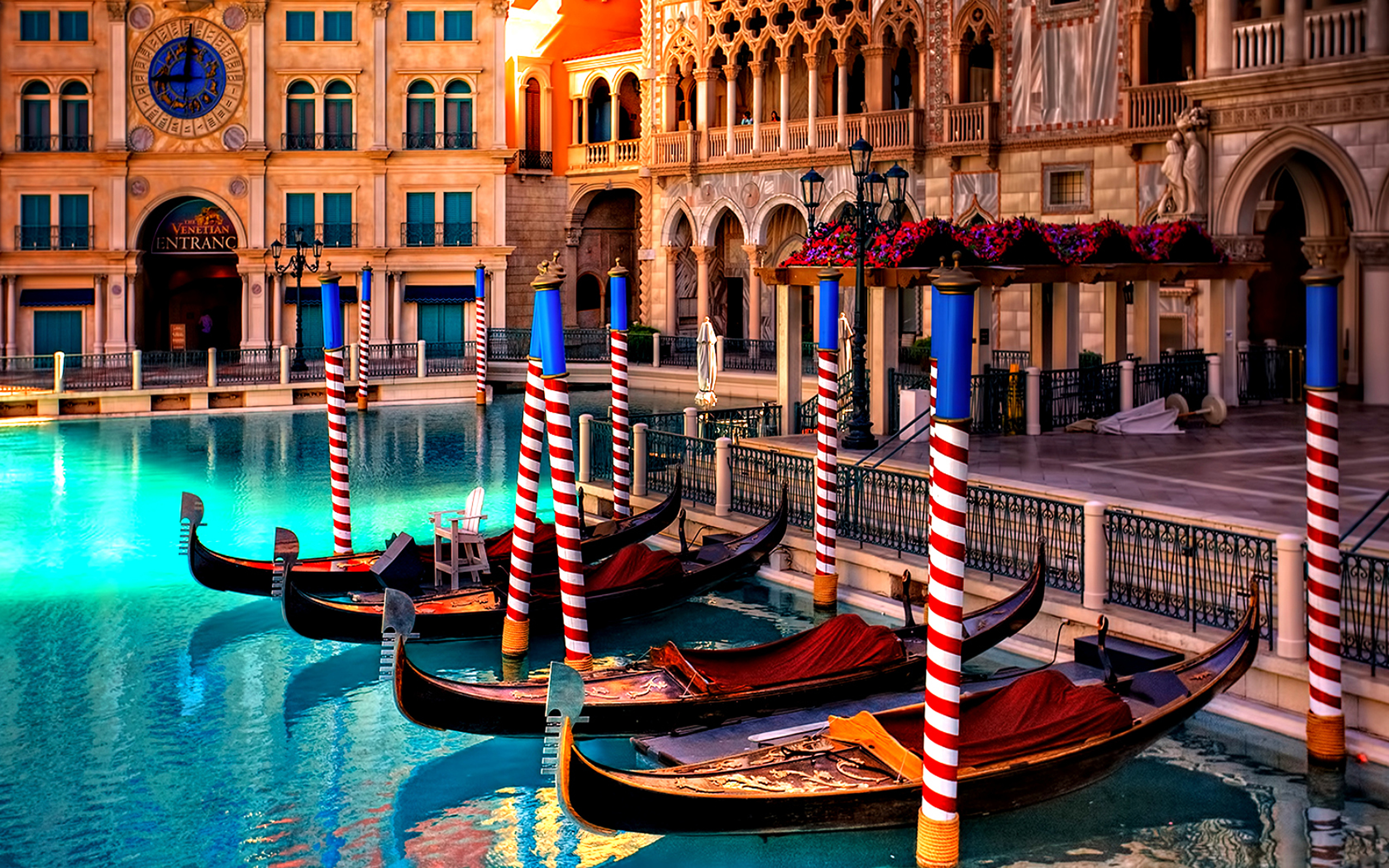 Gondolas In Venice HD Wallpaper Background Image