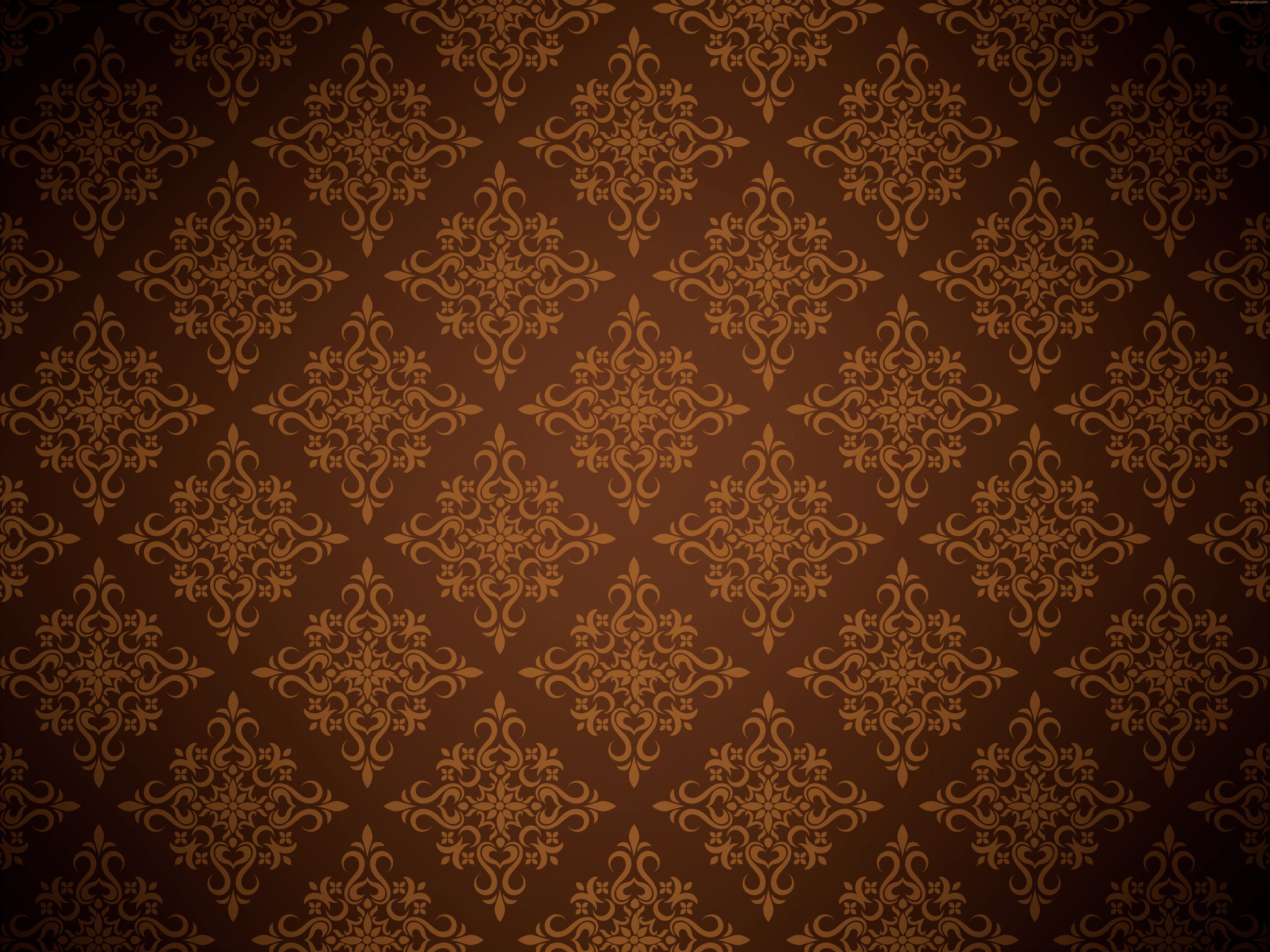 Brown Floral Classic wallpaper texture Picture design Textured