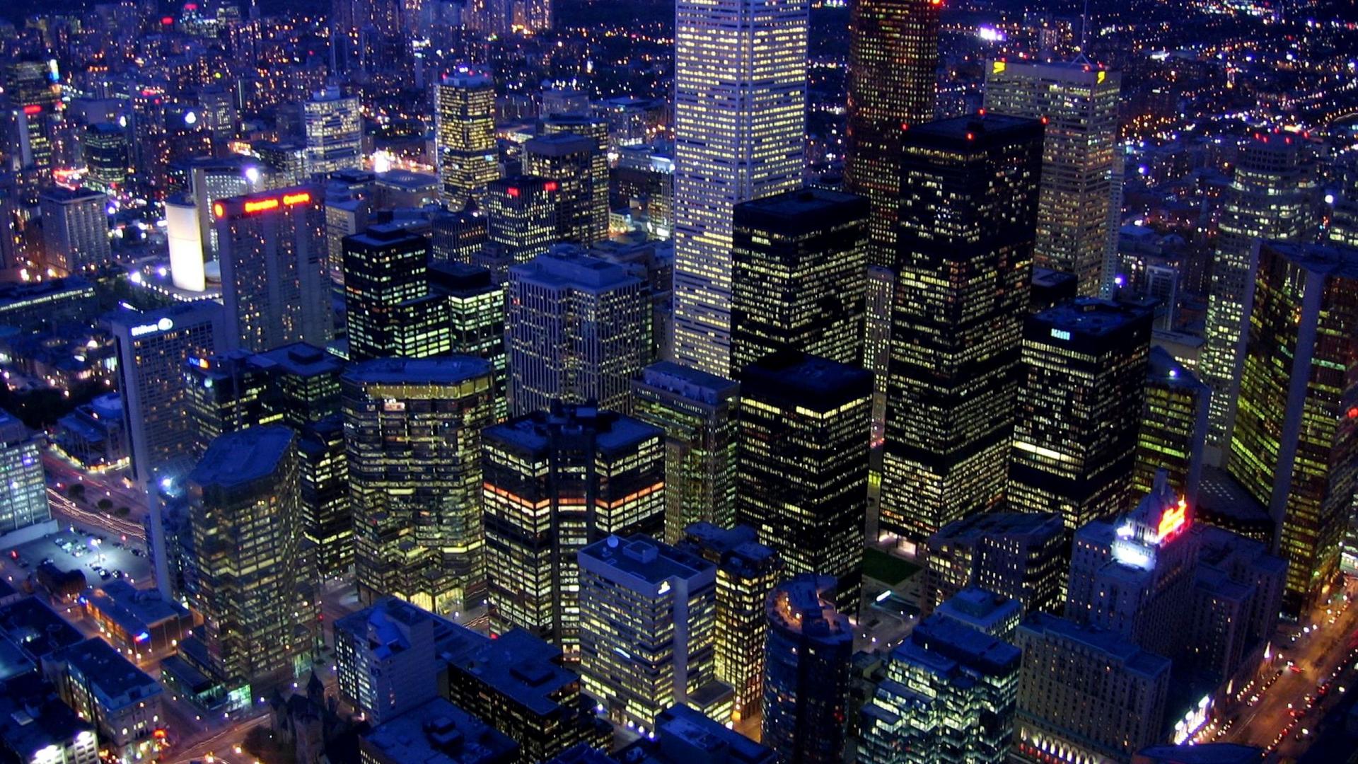 view from cn tower in toronto at nightjpg 1920x1080