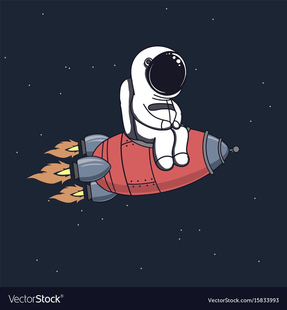 Cartoon Astronaut Wallpaper