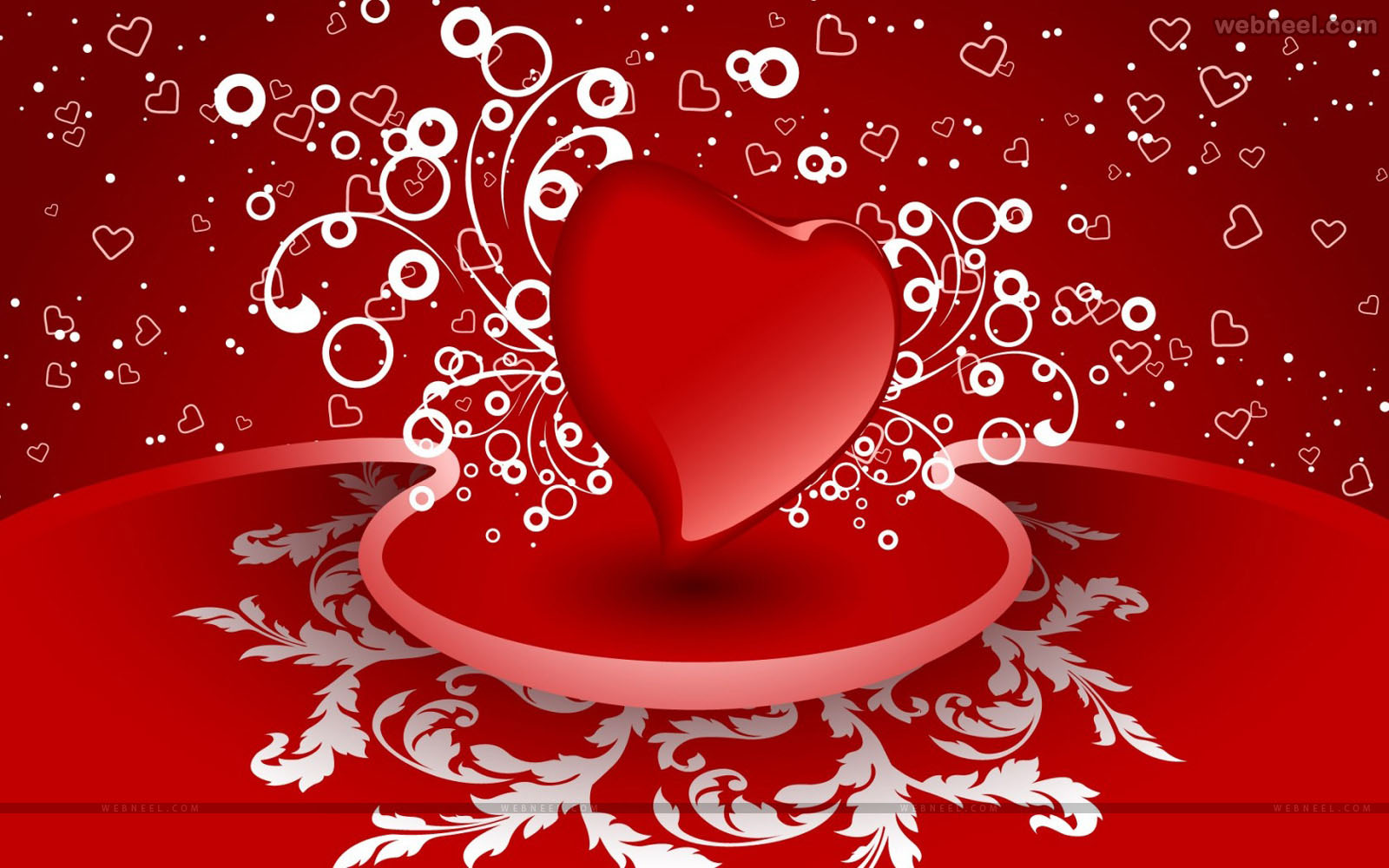red heart romantic valentine wallpaper   o