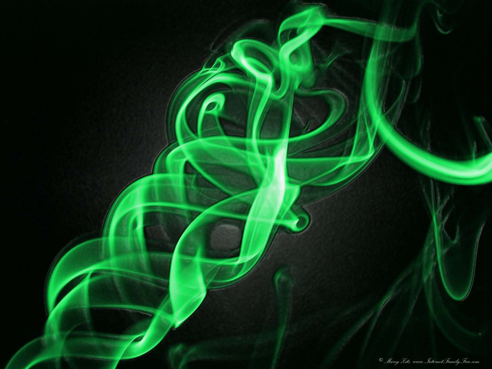 Abstract Green Twirl Wallpaper Background for Desktop