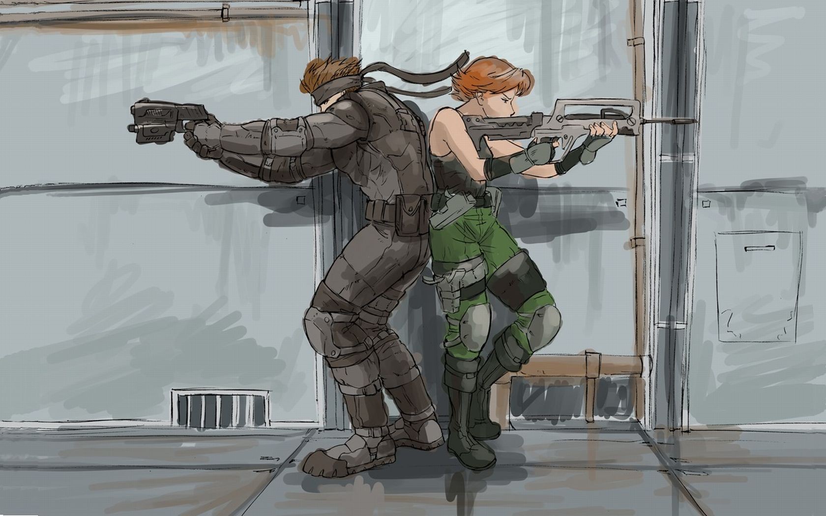 Video Games Metal Gear Solid Snake Meryl