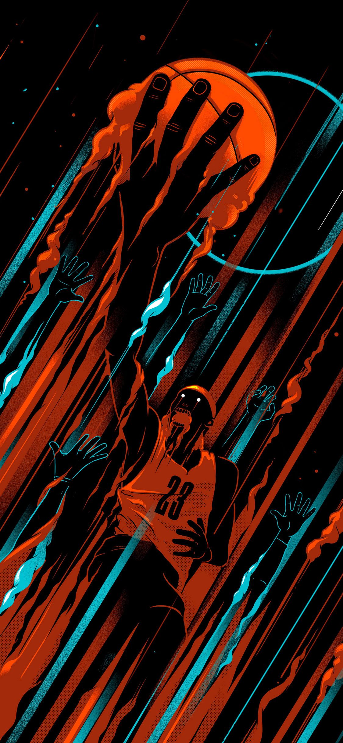 Basketball iPhone X Black Wallpaper Em Imagens De Basquete