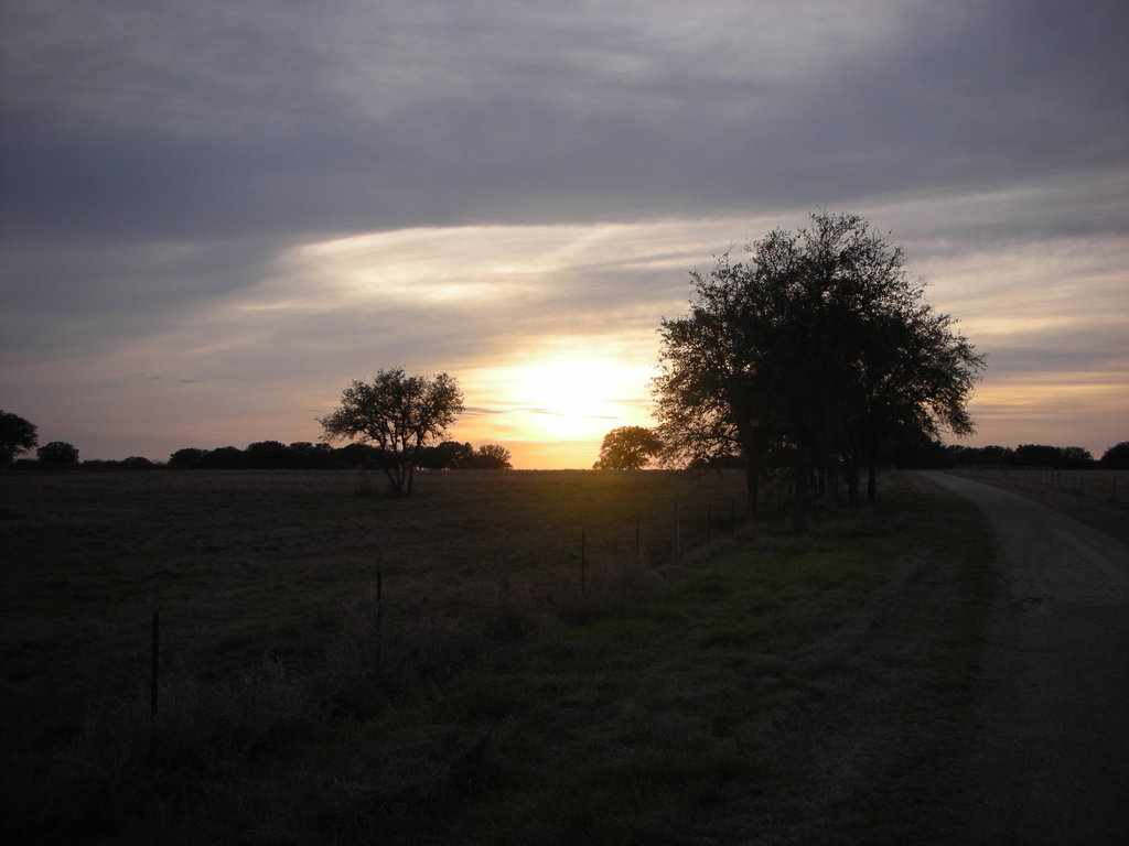 Texas Ranch Wallpaper Sunset On A By
