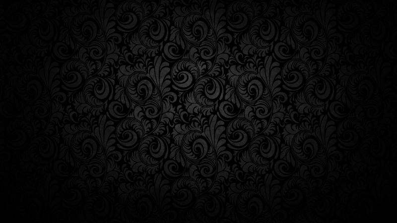 Black Dark Flowers Gray Patterns Wallpaper