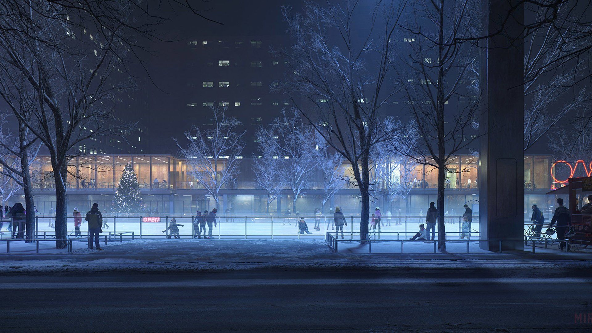 Winter City Background Posted By Michelle Mercado