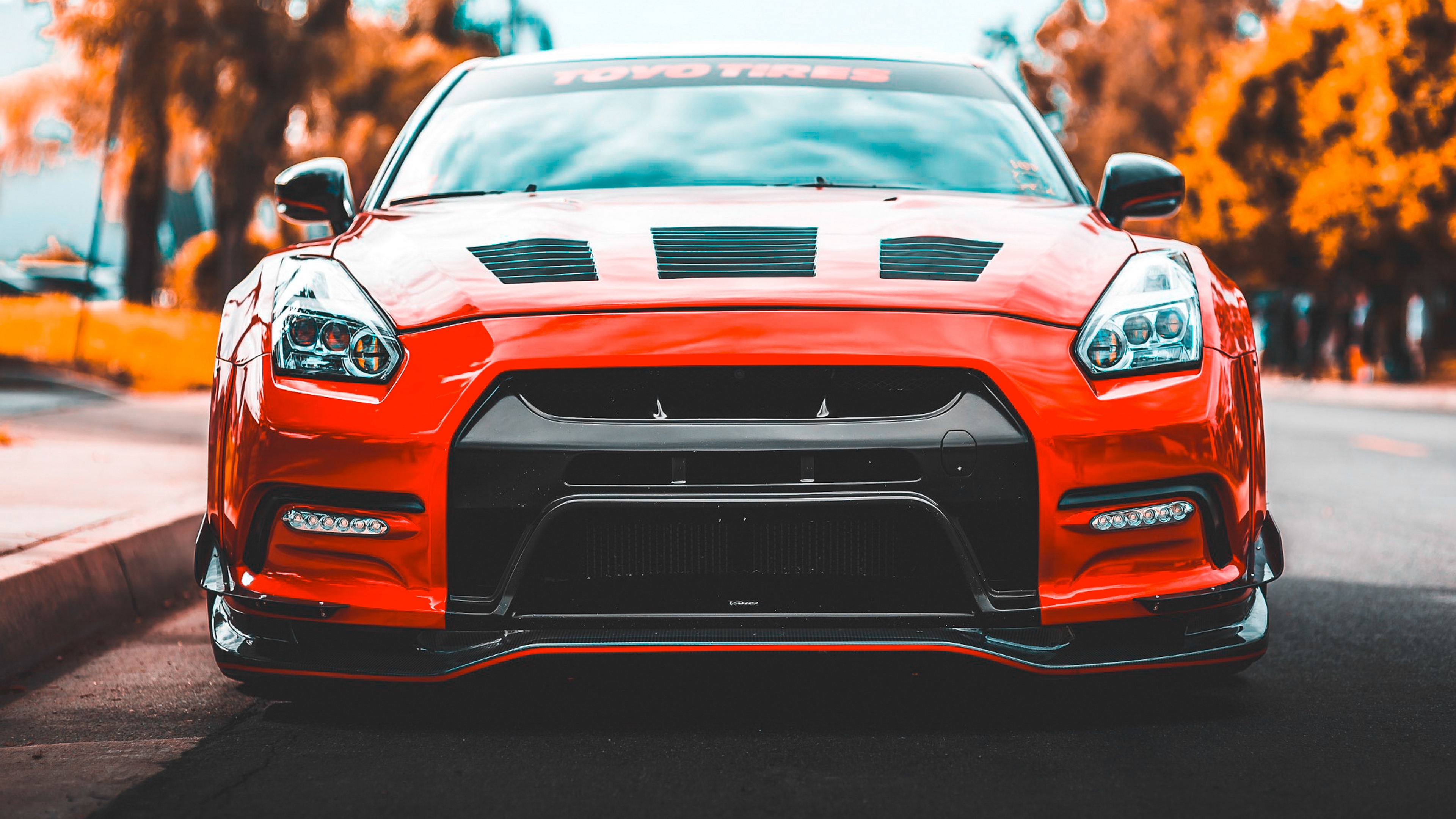 Auto Front Red 4k Wallpaper