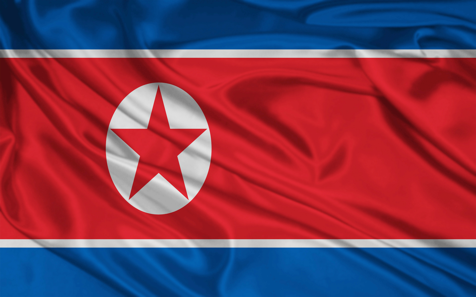 North Korea Flag Wallpaper Stock Photos