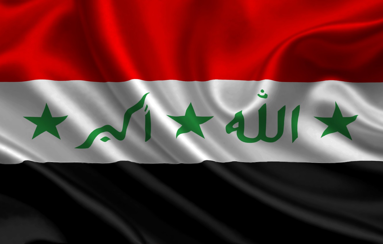Wallpaper Red White Flag Black Texture Green Iraq