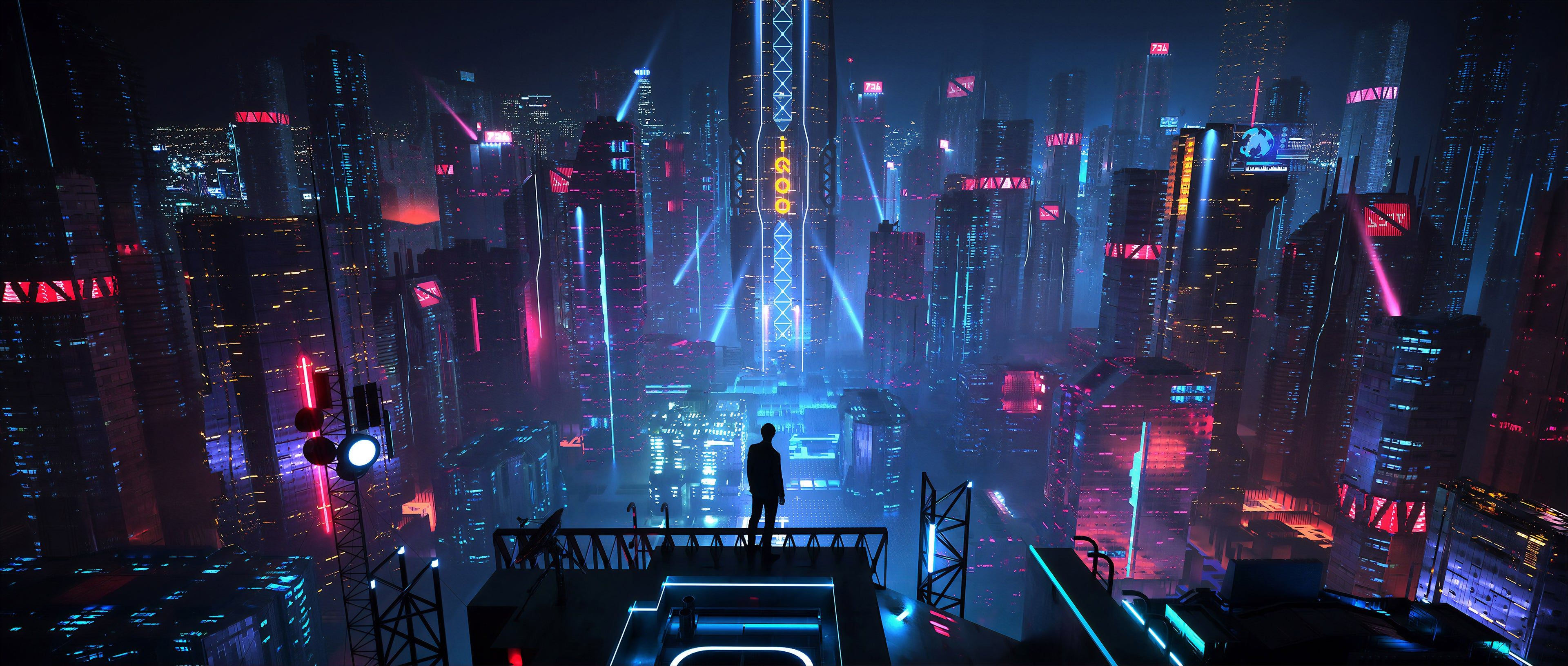 Cyberpunk City Abstract Wallpapers - Cool City Wallpaper iPhone