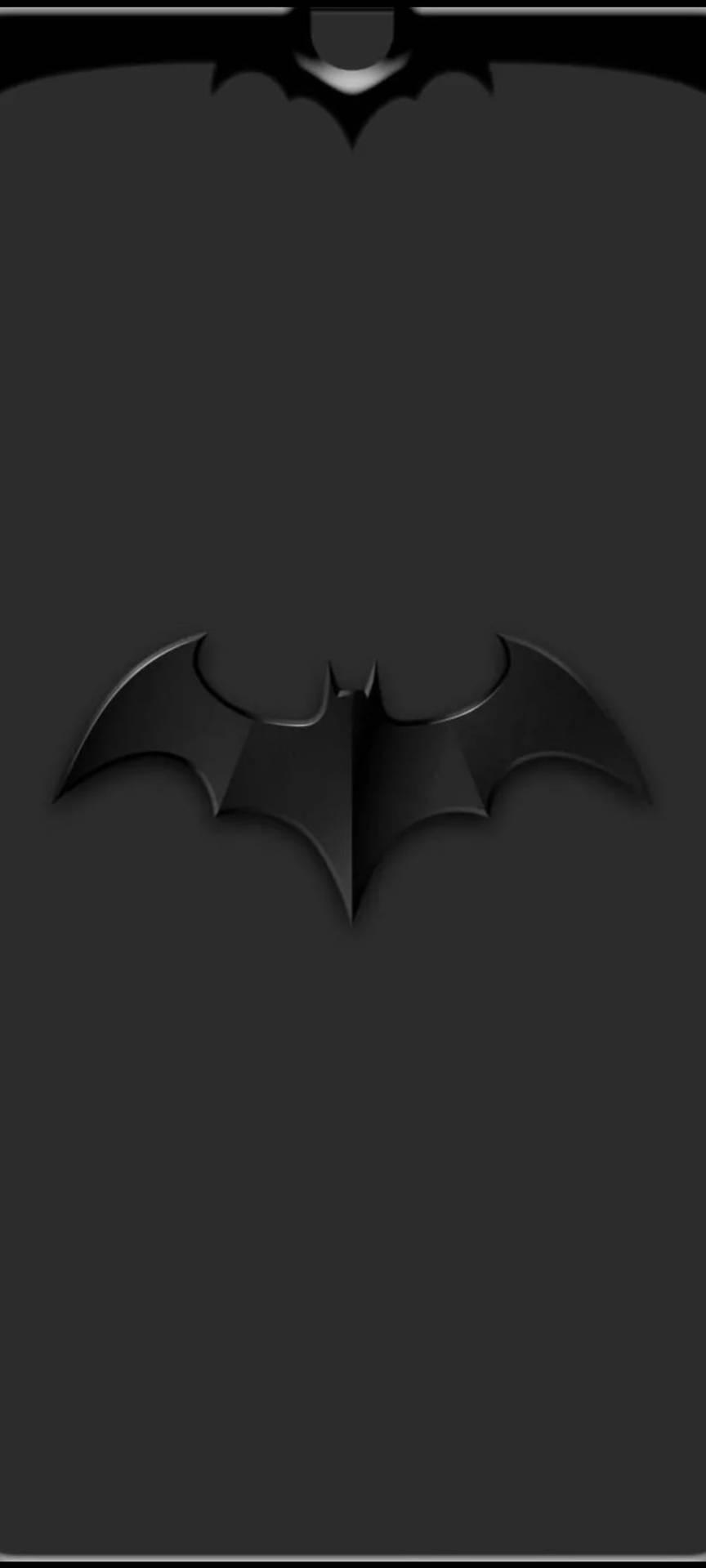 Embossed Black Batman Logo iPhone Wallpaper