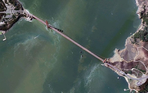 golden gate bridge aerial photography Wallpaper