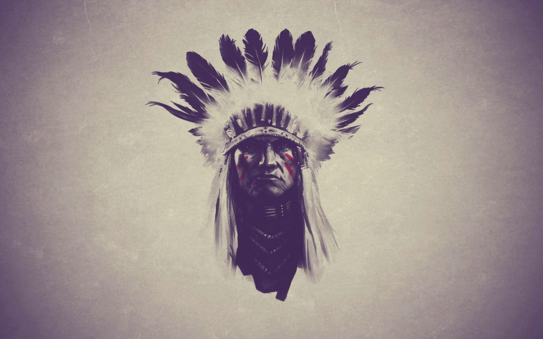 Indian Feathers Native American Western Wallpaper