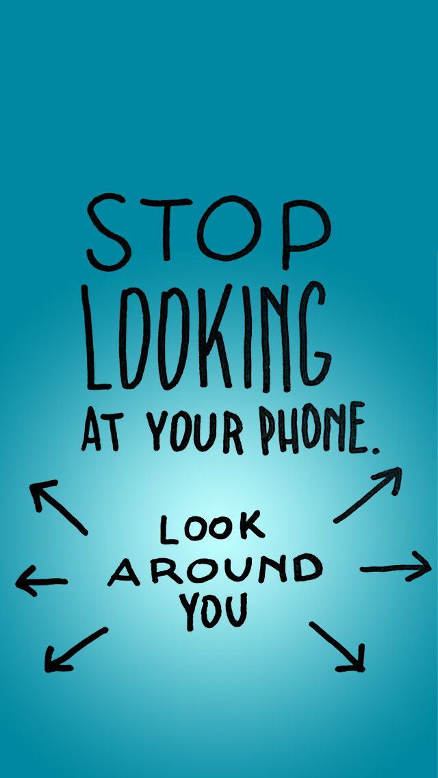 Hilarious iPhone Wallpaper Remind You To Look At Your Screen Less
