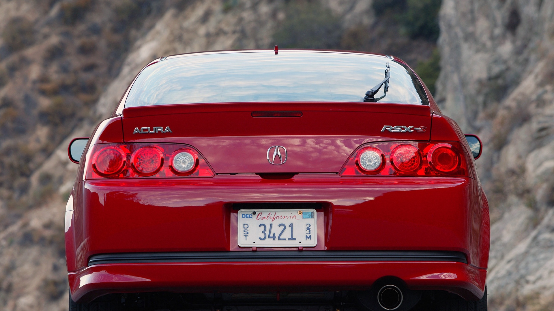 Wallpaper Acura Rsx Red Rear Style