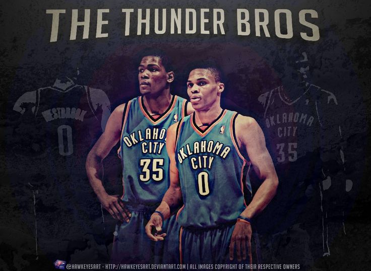 Kevin Durant Kd Russell Westbrook Okc Thunder Thunderup