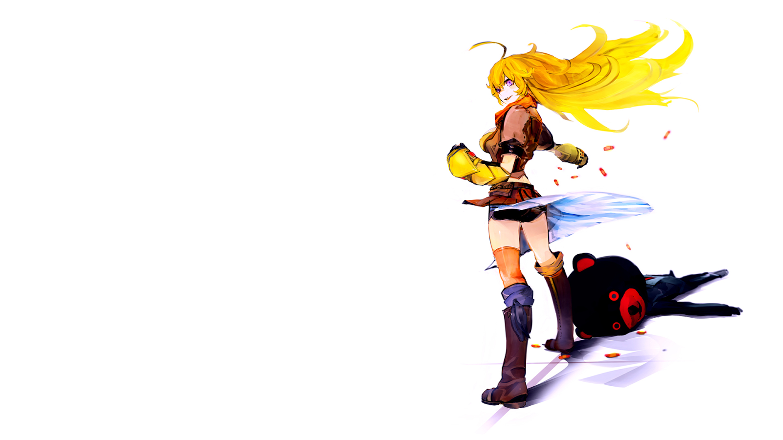 Yang Xiao Long Gold Hair Weapon RWBY Girl Female Anime HD Wallpaper