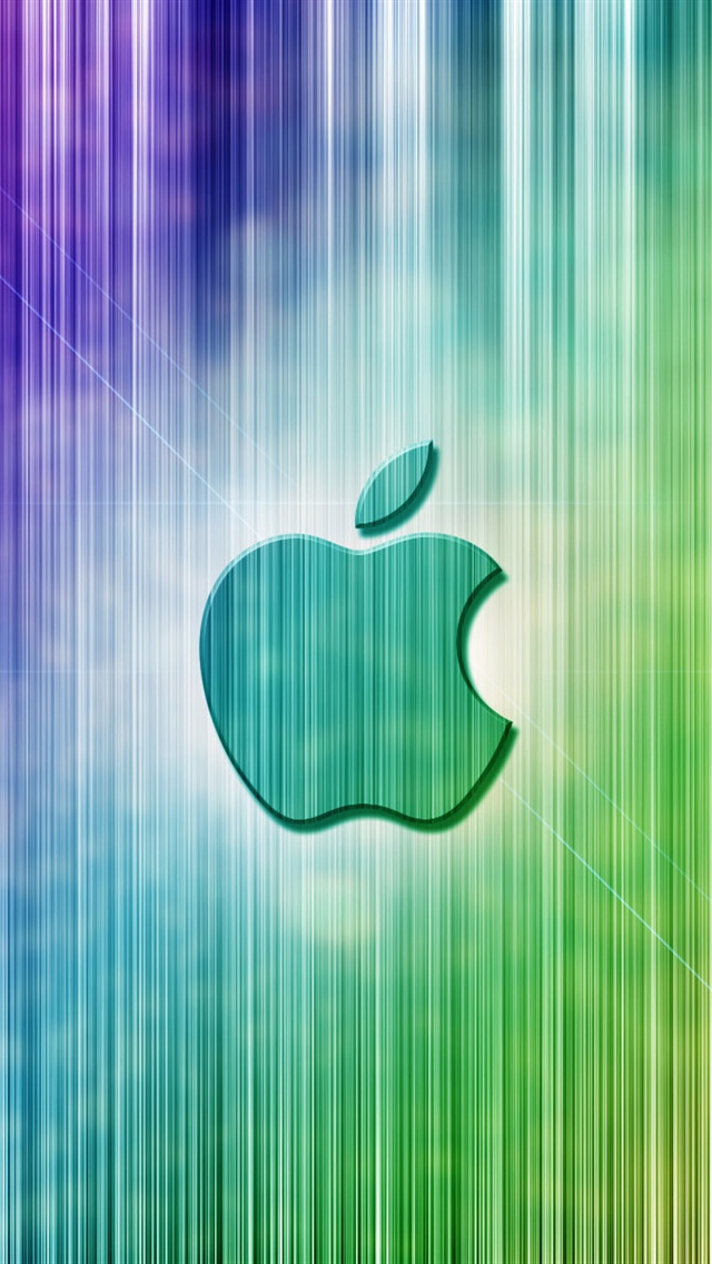 Apple blue and green stripes iPhone Wallpaper 640x1136 iPhone 5 5S