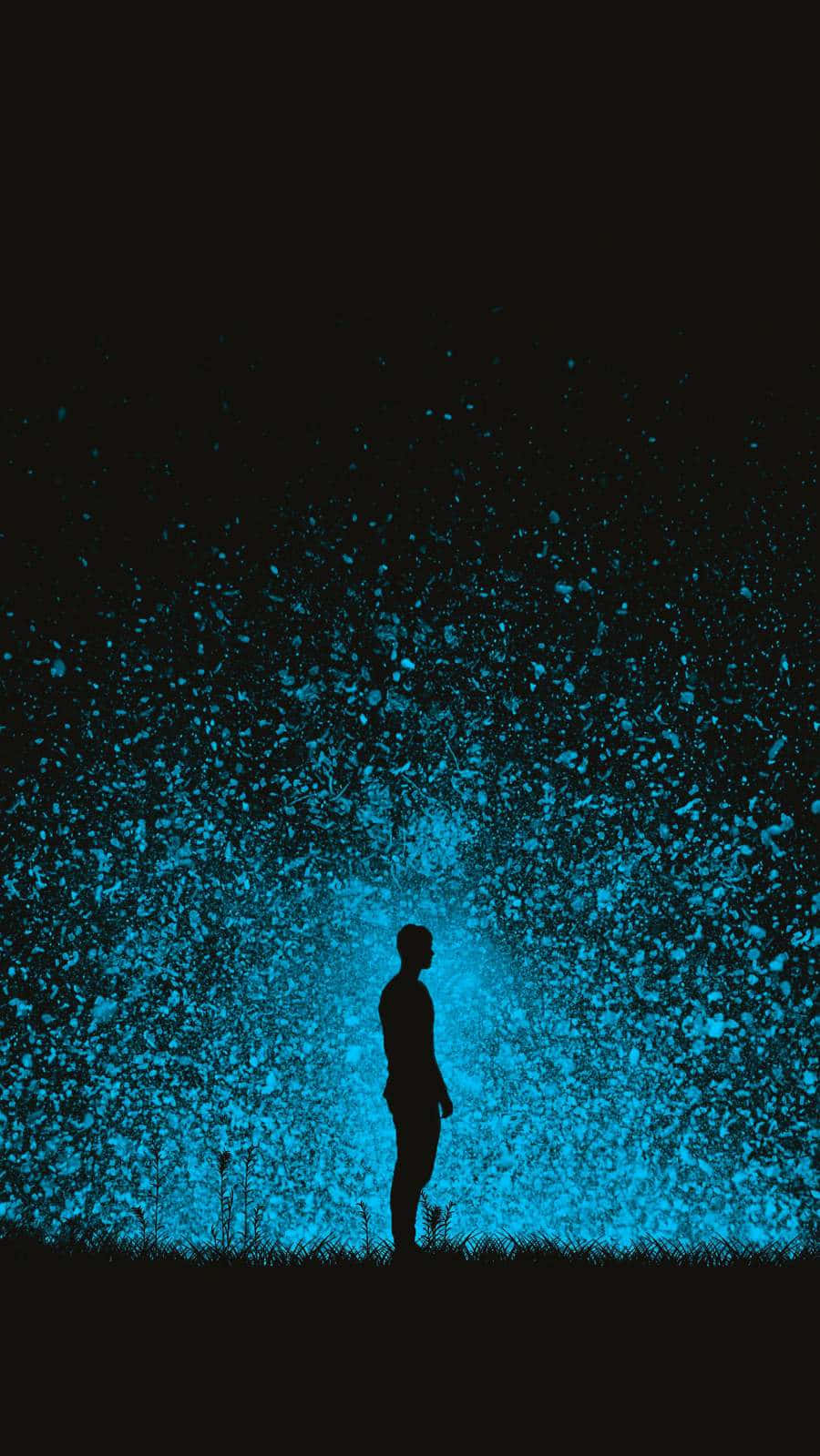 Black And Blue iPhone Wallpaper