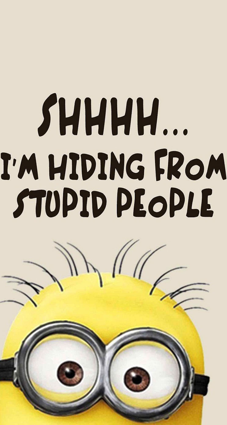 Minions Stupid People The iPhone Wallpaper