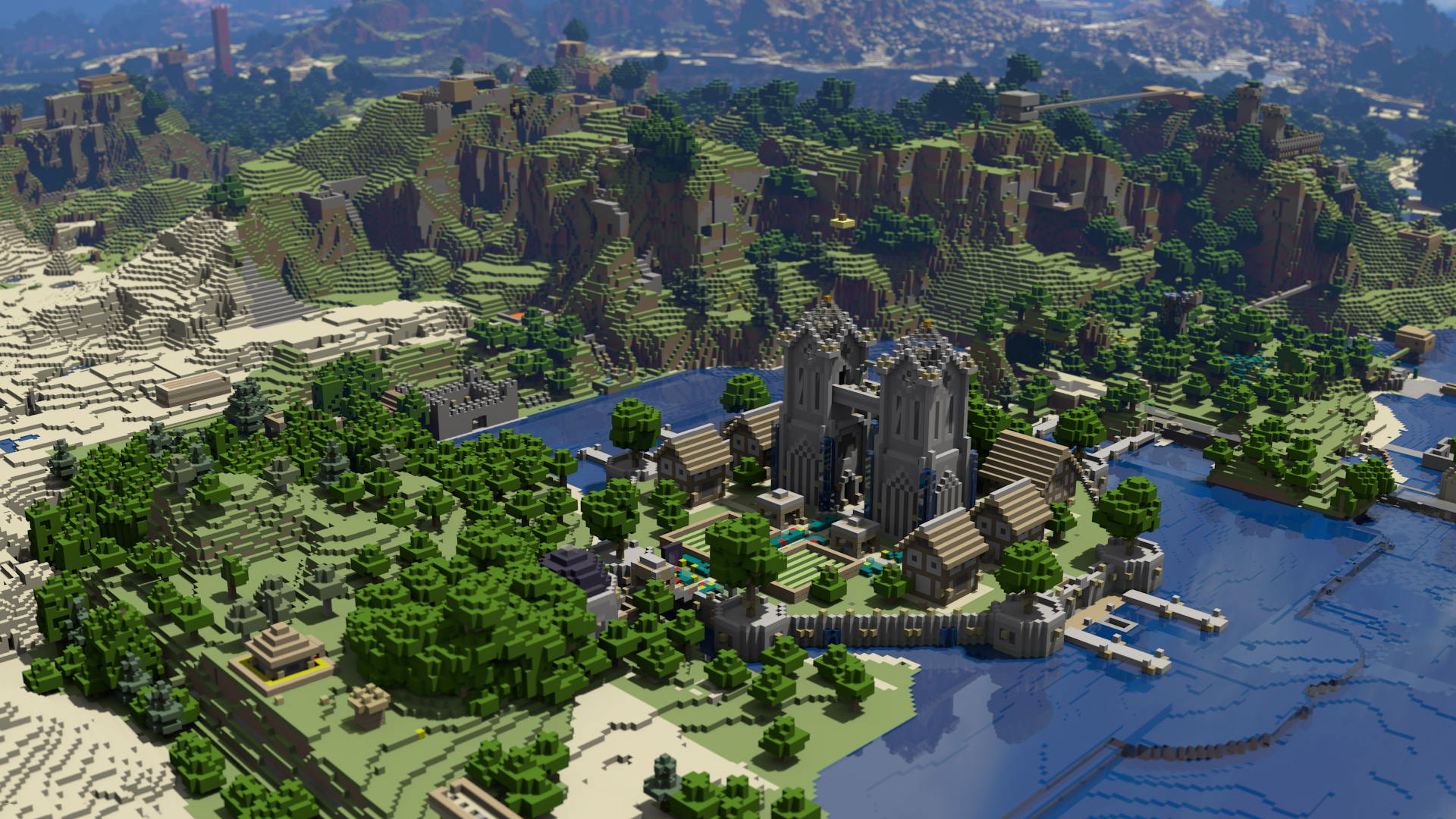 Minecraft HD Desktop Background Land