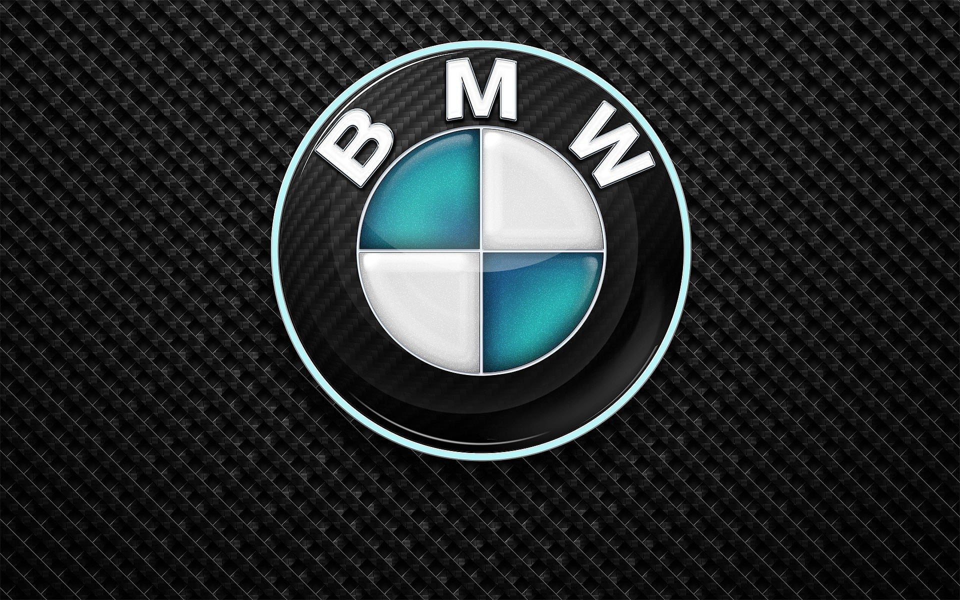 BMW Logo on Carbon Fiber Background
