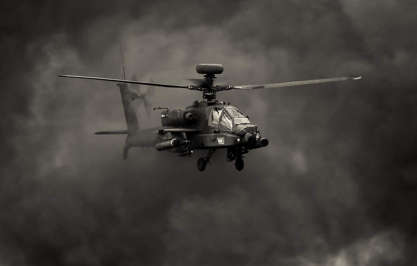 Wallpaper Flight Smoke Helicopter Apache Shock Ah Main