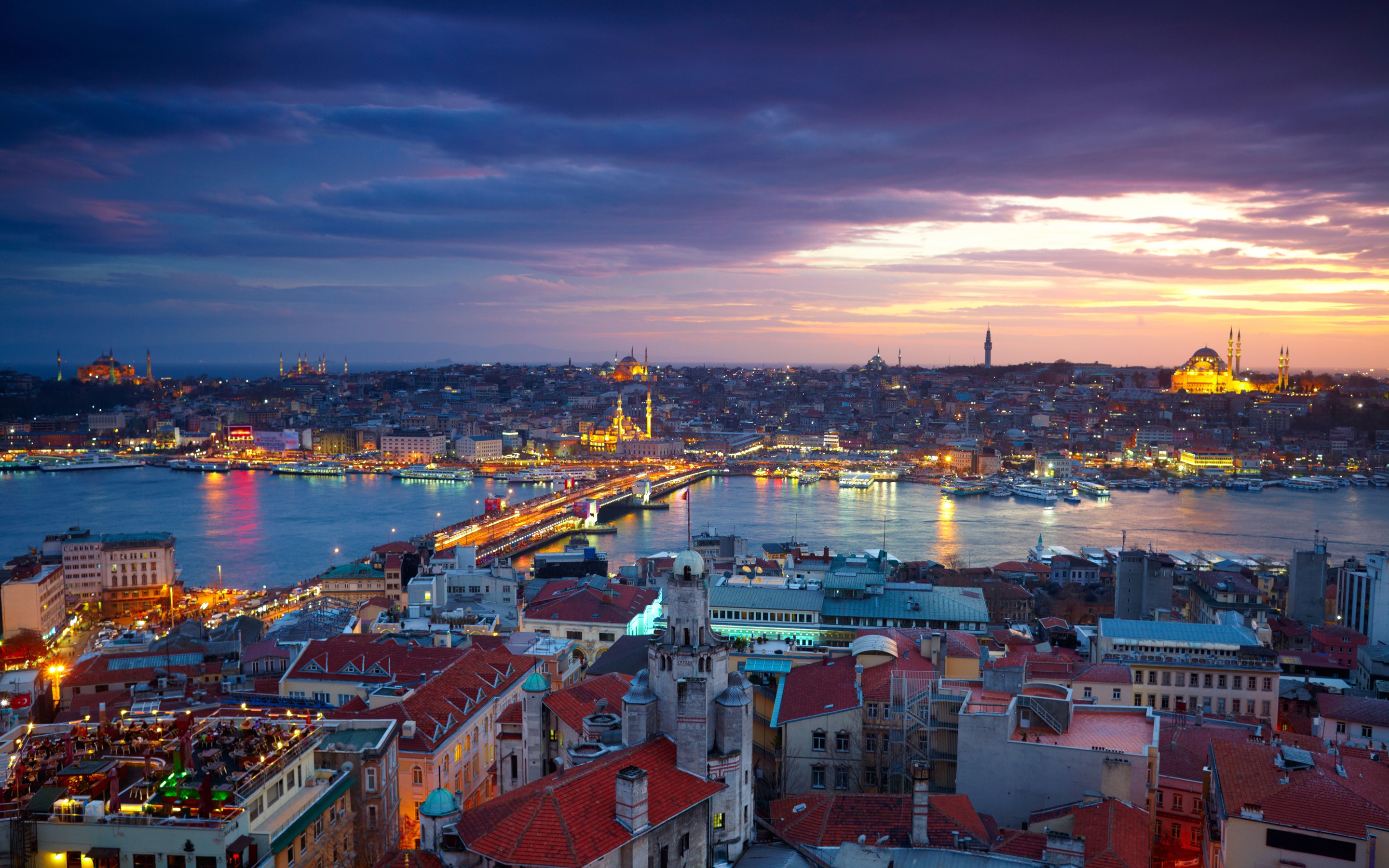 Bosphorus Strait In Istanbul Turkey Ultra HD Wallpaper For Desktop