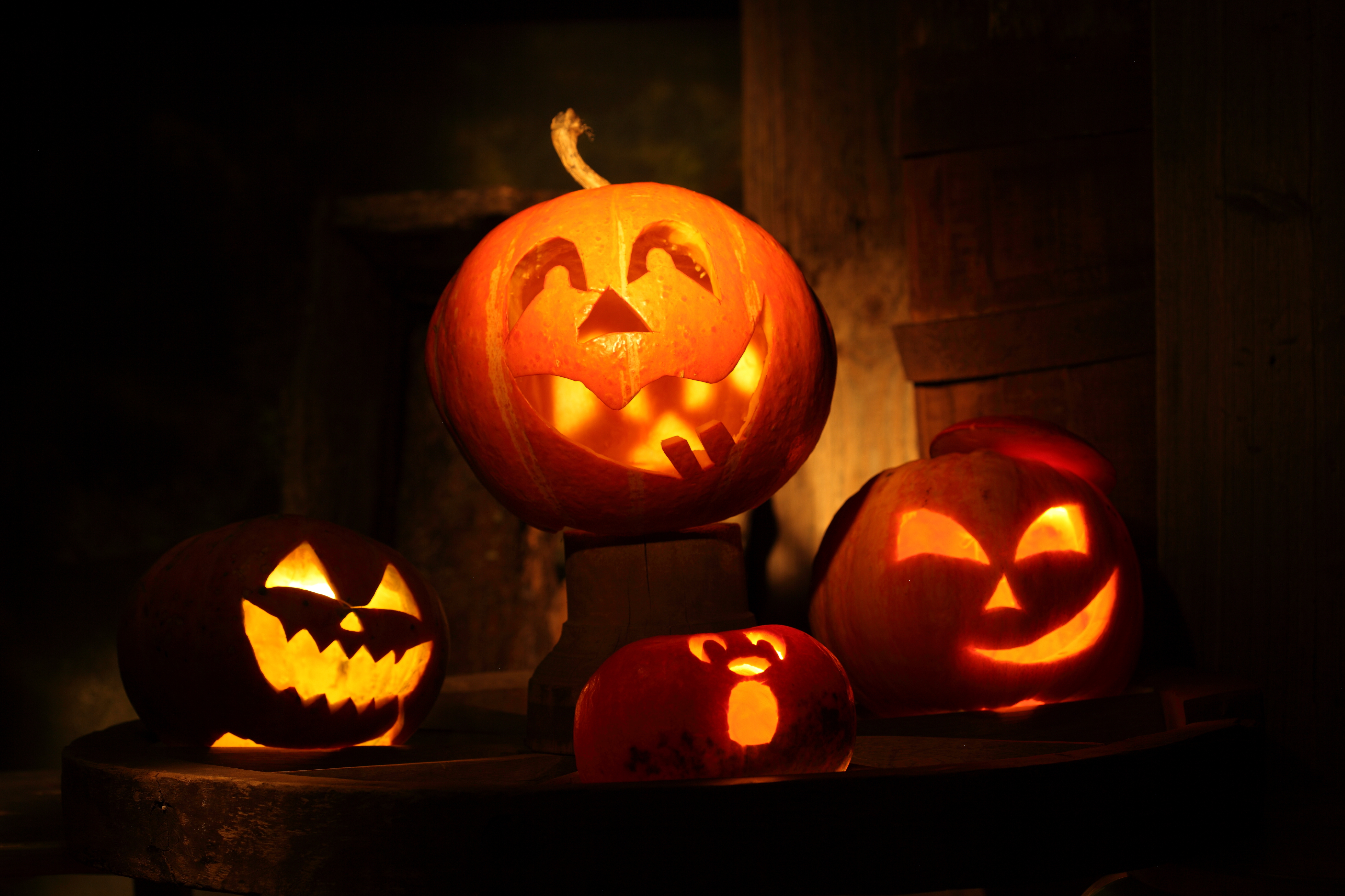 Halloween Pumpkins Candles Masks Wallpaper