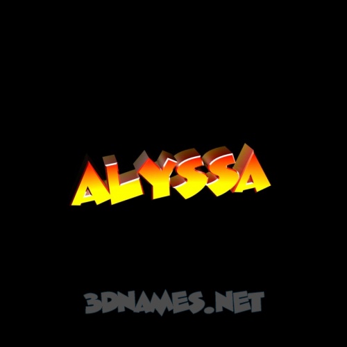 Pre Of Black Background For Name Alyssa