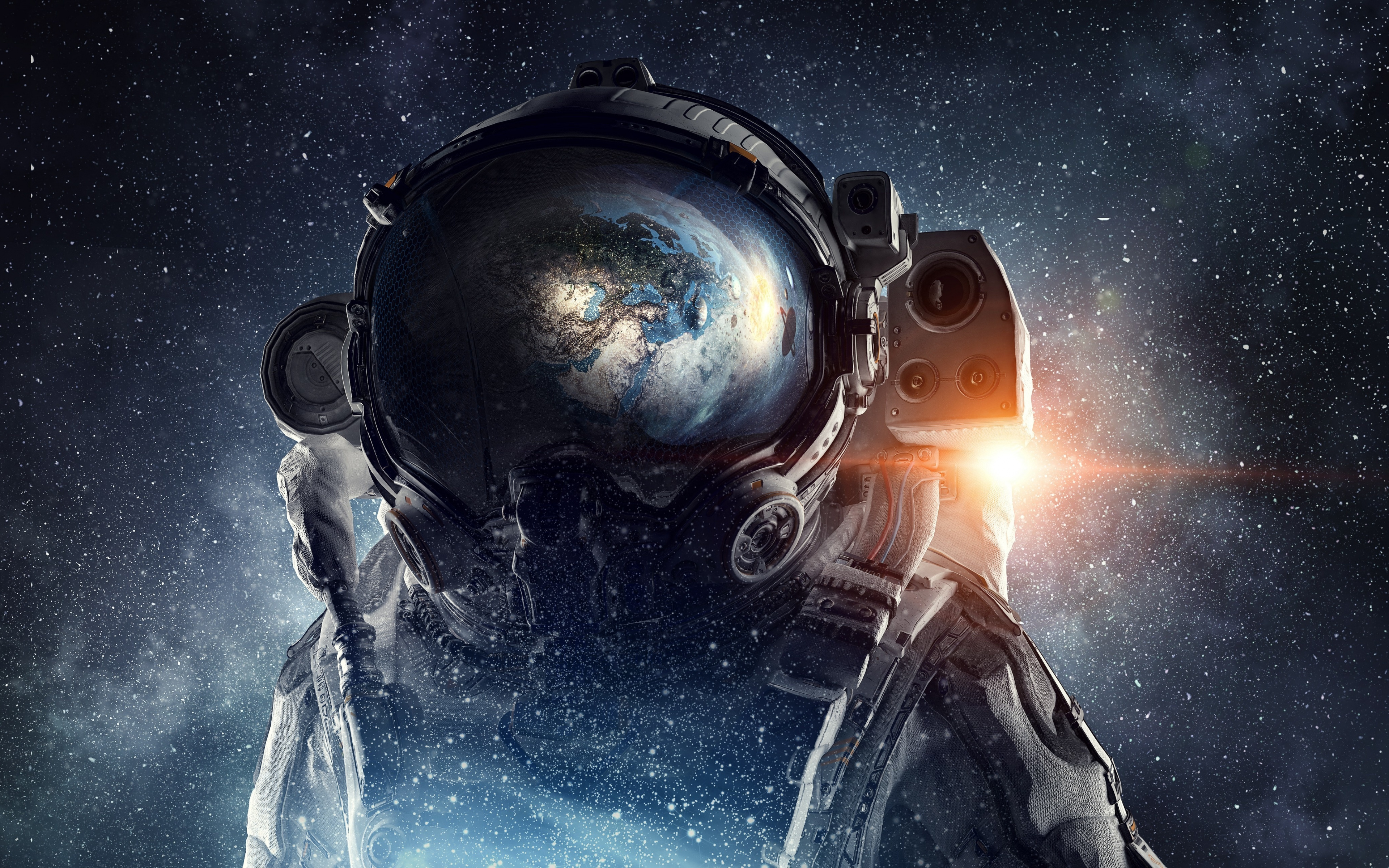 Astronaut Galaxy Space Stars Digital Art 4k HD Artist Wallpaper