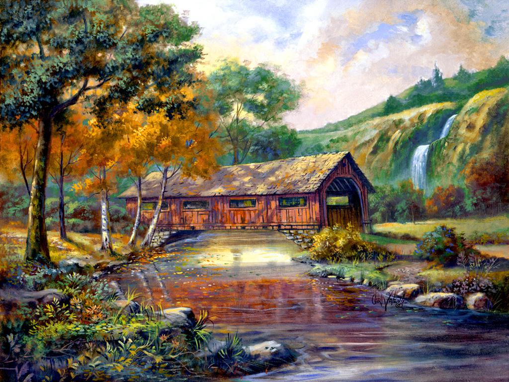 Covered Bridge High Quality And Resolution Wallpaper On