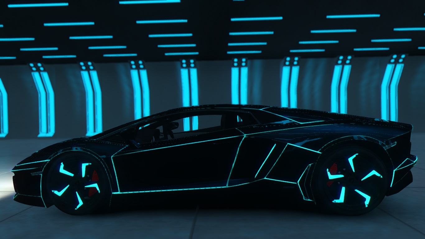 Lamborghini Aventador Sv Neon HD Wallpaper