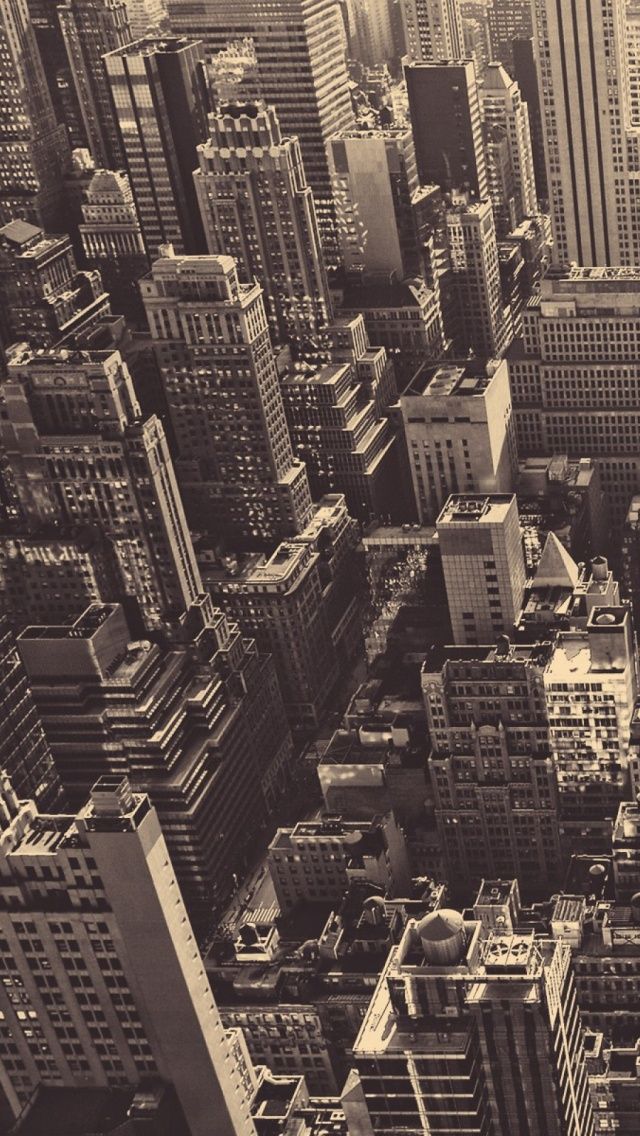 Vintage New York City Aerial iPhone Wallpaper
