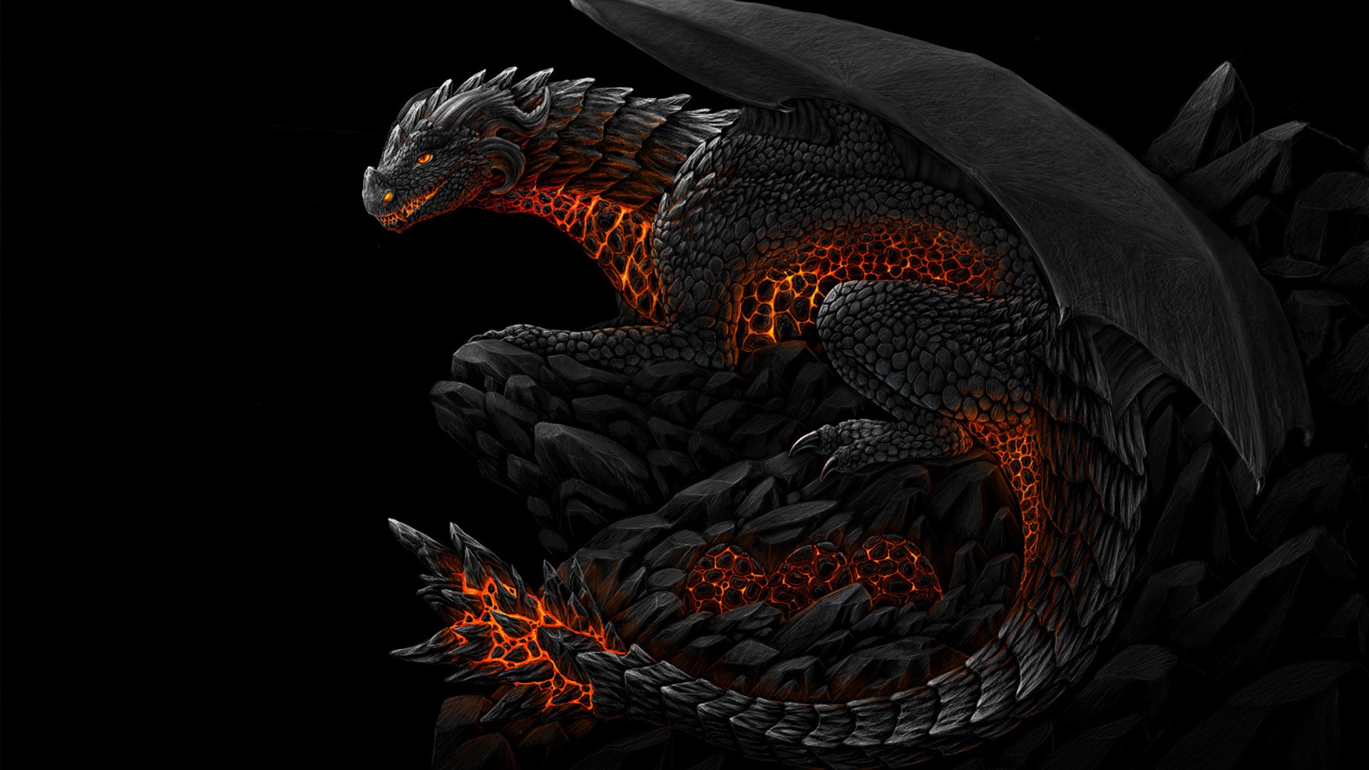 Black Dragon Background Wallpaper Hivewallpaper