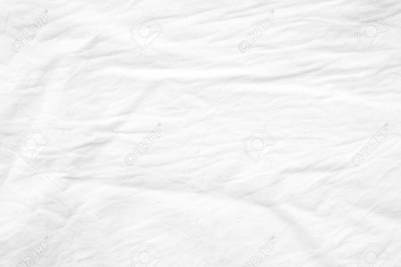 Wrinkled White Cotton S Fabric Textured Background Wallpaper
