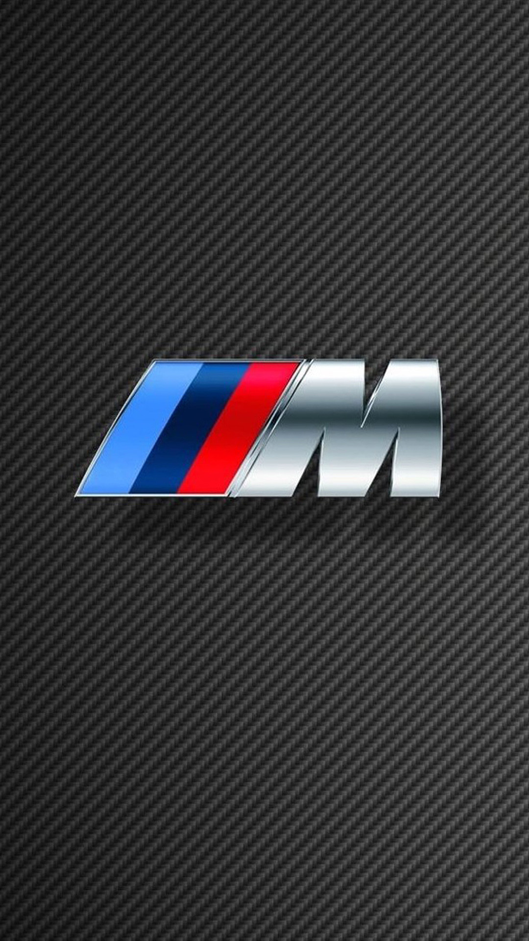 BMW M logo on carbon fiber background