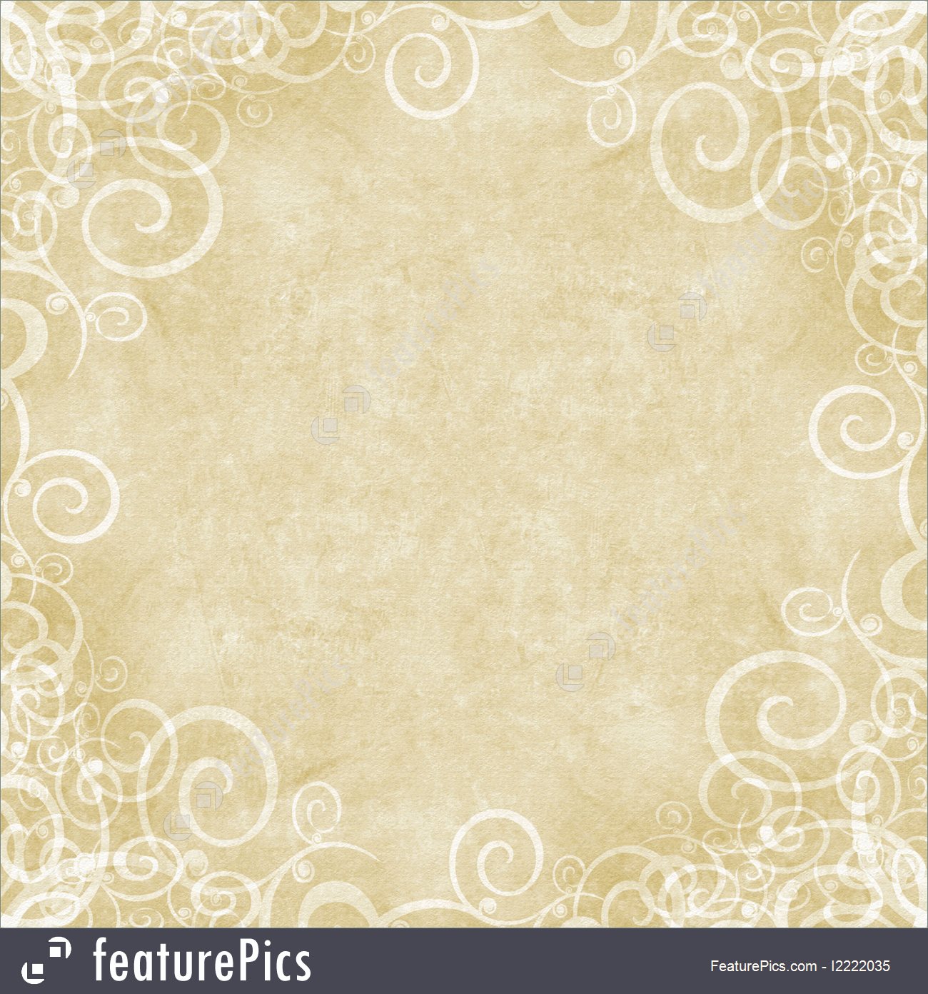 Templates Tan And Cream Grunge Swirl Framed Background Stock